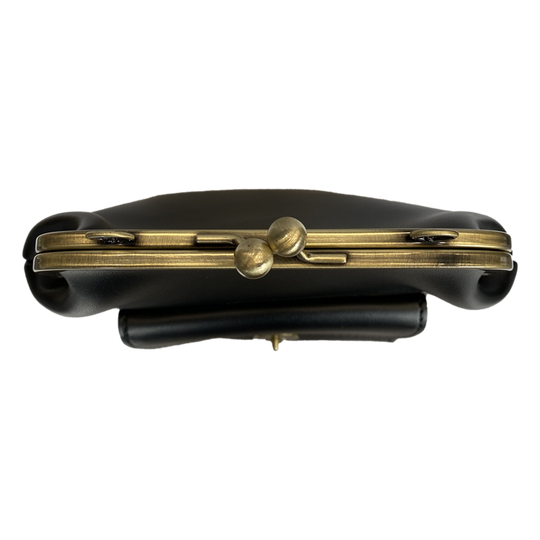 Vintage Kiss-Lock Läderväska - Astrid's Retro Chic Nödvändighet