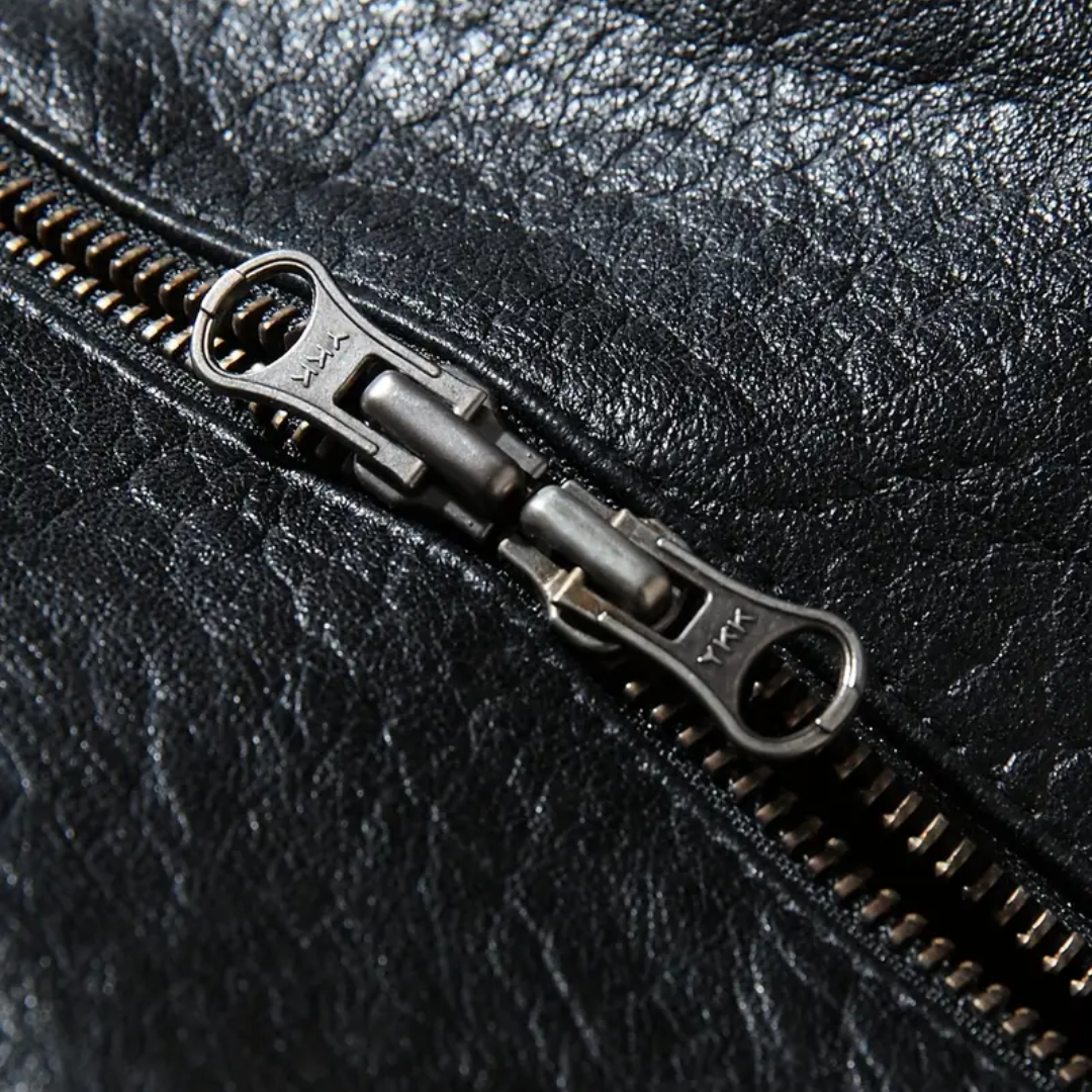 Evan | Herr Wolverine Motorcykel Läderjacka (KÖP 1 FÅ 1 GRATIS)