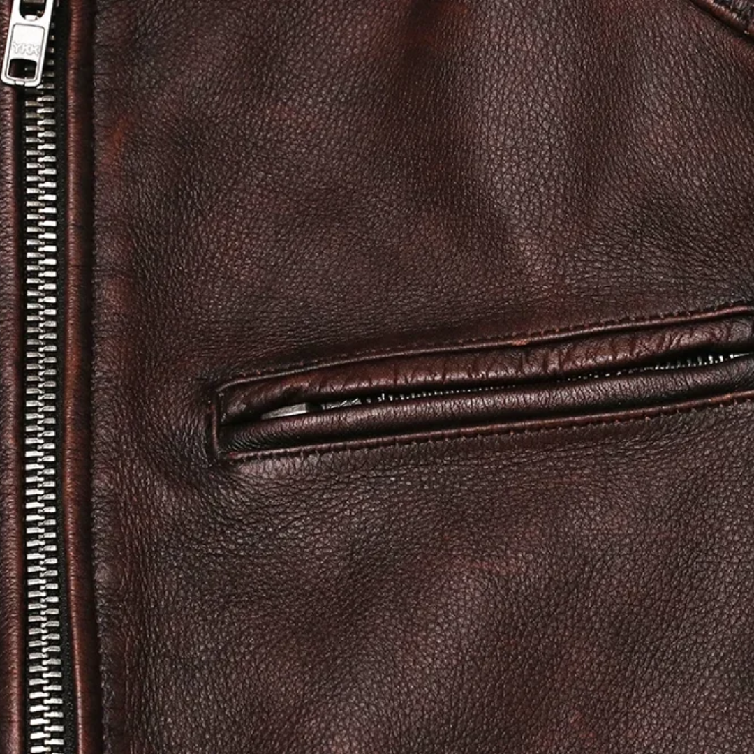 Alexander | Vintage racingförar skinnjacka (KÖP 1 FÅ 1 GRATIS)