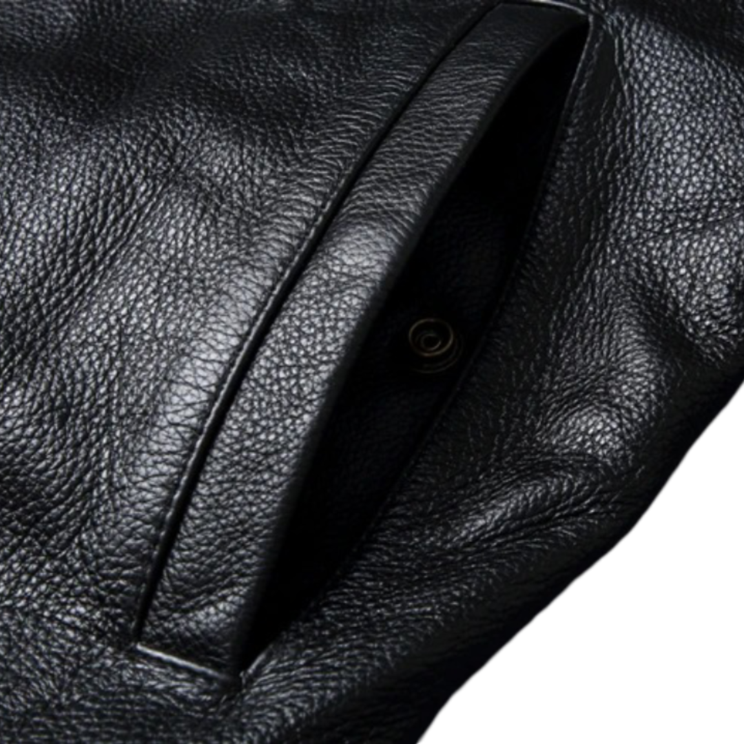 Maximilian | Klassisk herrlädermotorrjacket (KÖP 1 FÅ 1 GRATIS)