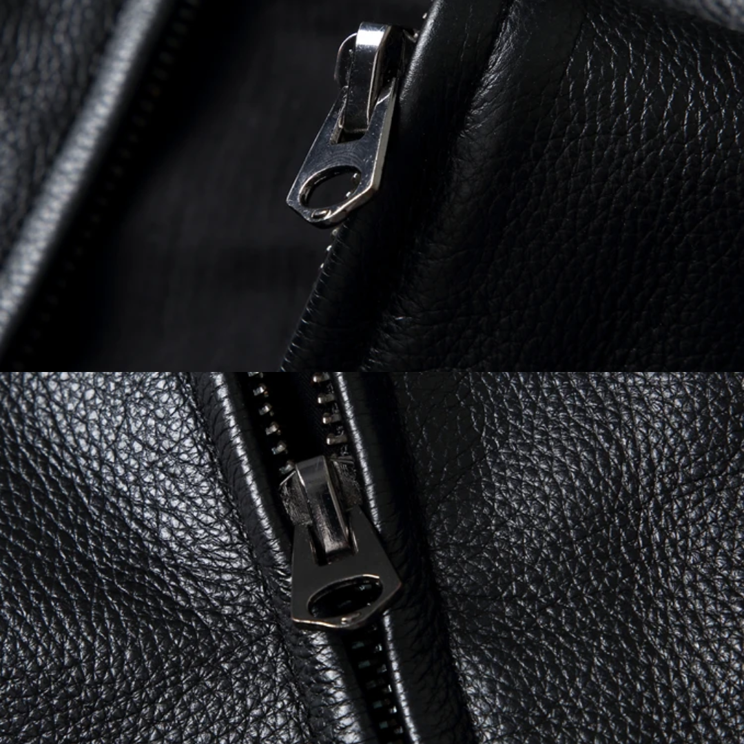 Maximilian | Klassisk herrlädermotorrjacket (KÖP 1 FÅ 1 GRATIS)