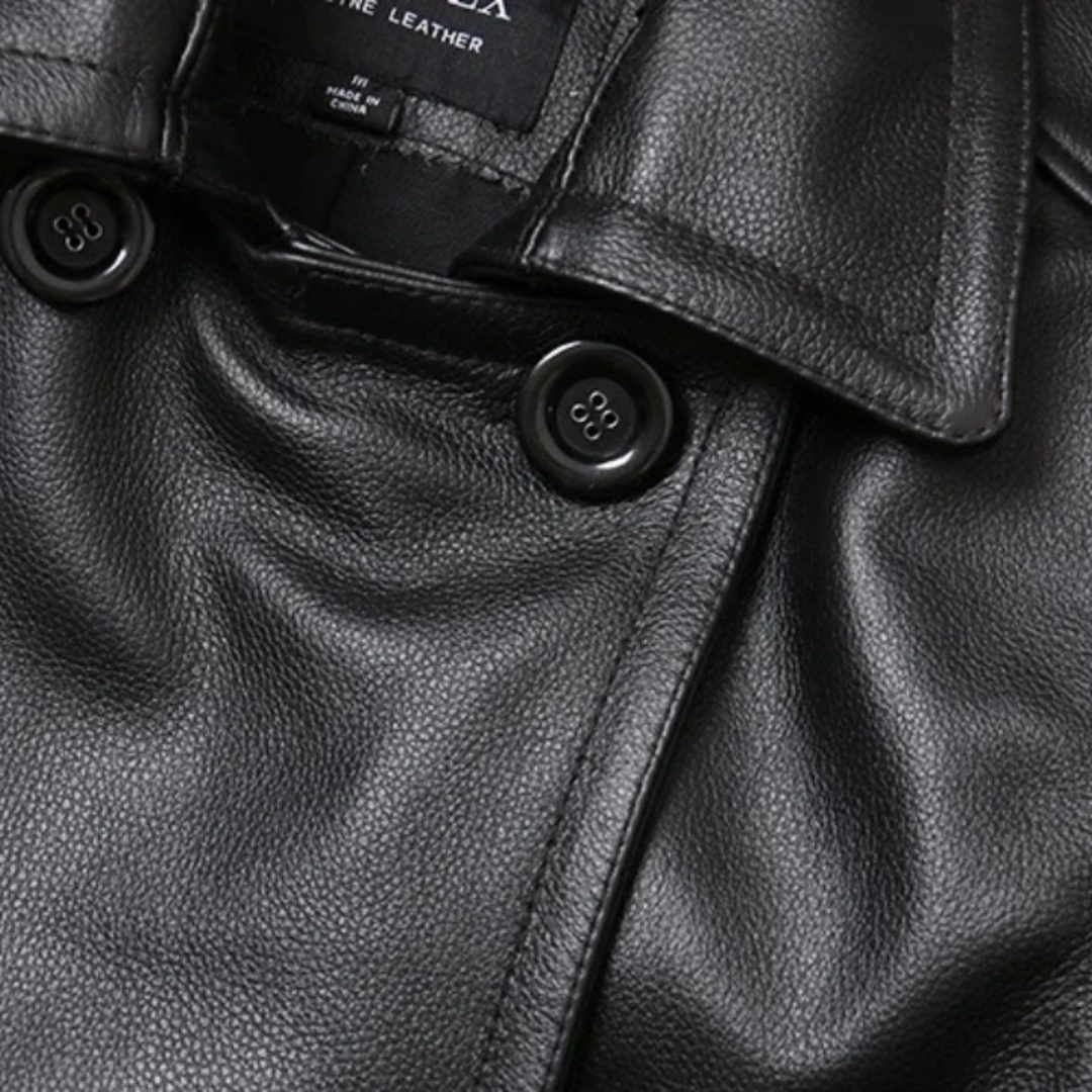 Ford | Herrens dubbelriktad läderjacka i nötdjurshud (KÖP 1 FÅ 1 GRATIS)